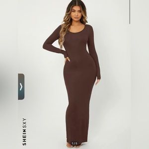 New! Solid Maxi Bodycon Dress!